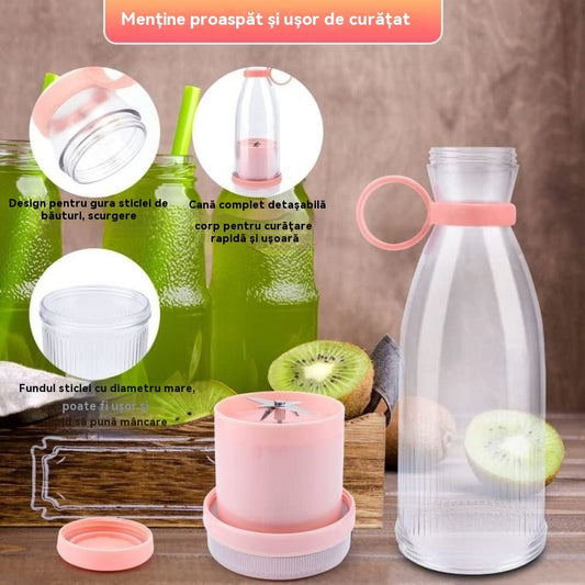 ✨🍎Storcător portabil - Ia-l cu tine și bucură-te de suc proaspăt și sănătos din fructe și legume oricând, oriunde.