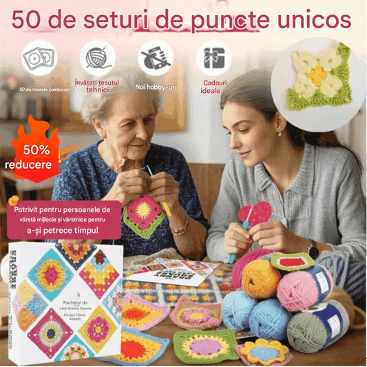 🧩🧷【50 de modele unice】Set de felicitări croșetate