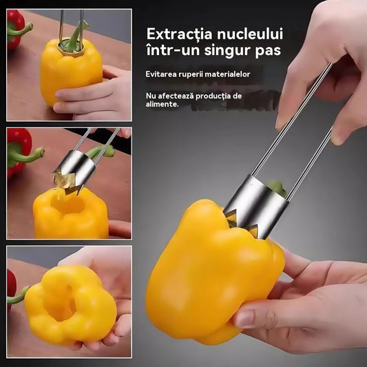 2 buc. Scoator multifuncțional pentru fructe, material sigur. Perfect pentru mere și dovlecei.