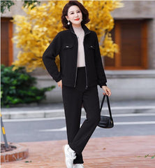 🔴【Reduceri la produse noi】💥【M-4XL】Costum casual de damă din catifea și îngroșat (sacou + pantaloni)