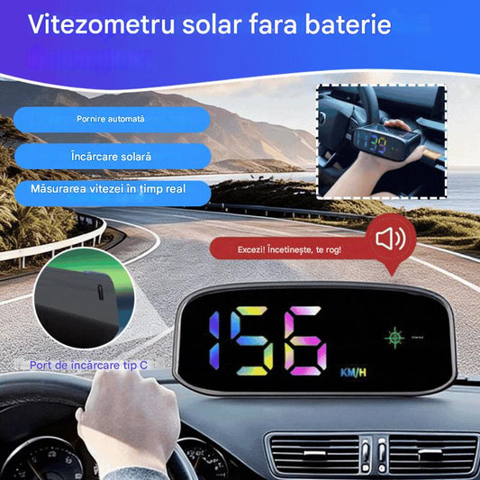 🚗Afișaj solar cu vitezometru auto
