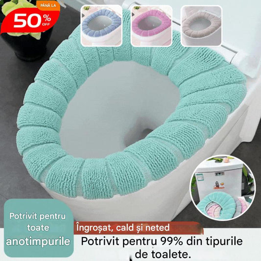 🔥Cumpără 1, primești 1 gratuit🔥Pachet de 2 - Inele universale pentru capac de toaletă, calde, pentru iarnă