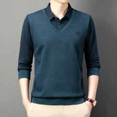 🔥M-4XL🔥Top cald pentru bărbați din cașmir premium, din două piese, all-in-one