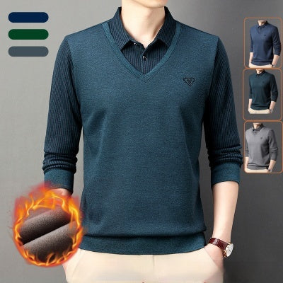 🔥M-4XL🔥Top cald pentru bărbați din cașmir premium, din două piese, all-in-one