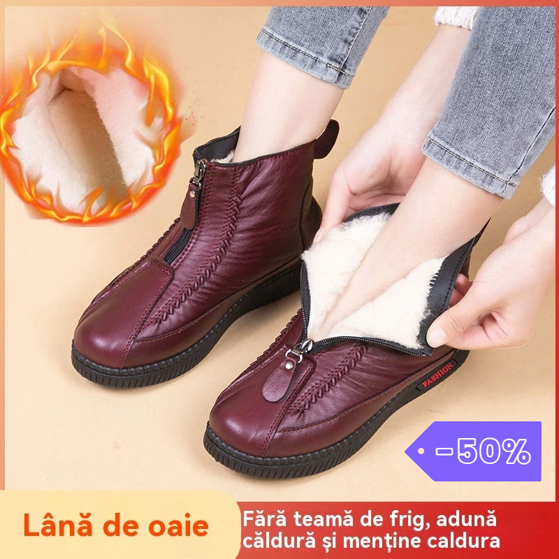 🏆【35-41】Cizme de gleznă din piele naturală antiderapante pentru femei italiene făcute manual