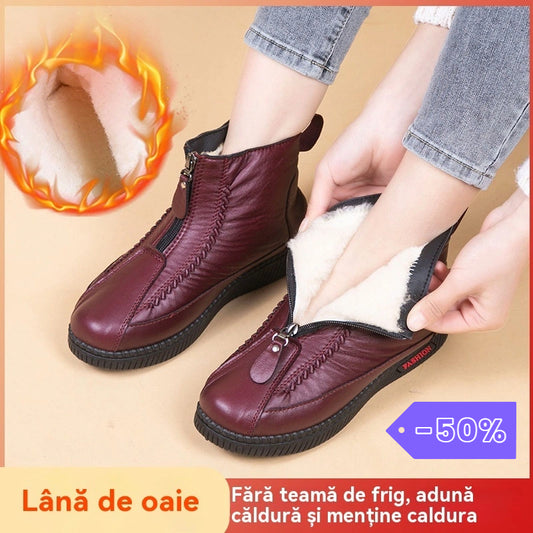 🏆【35-41】Cizme de gleznă din piele naturală antiderapante pentru femei italiene făcute manual