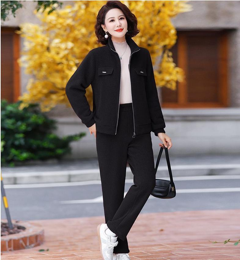 🔴【Reduceri la produse noi】💥【M-4XL】Costum casual de damă din catifea și îngroșat (sacou + pantaloni)