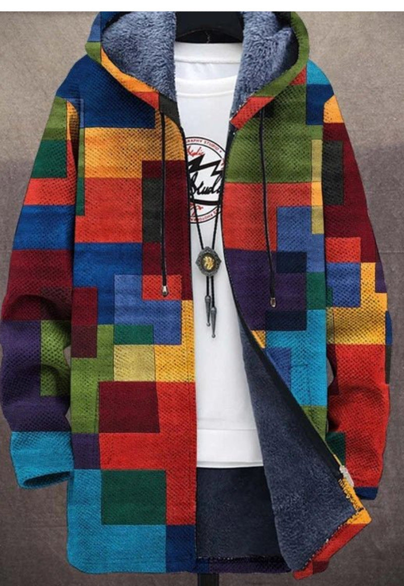 【S-4XL】 Haină bărbatitoare de toamnă-iarnă pentru timp liber, confecționată din lână groasă și catifea